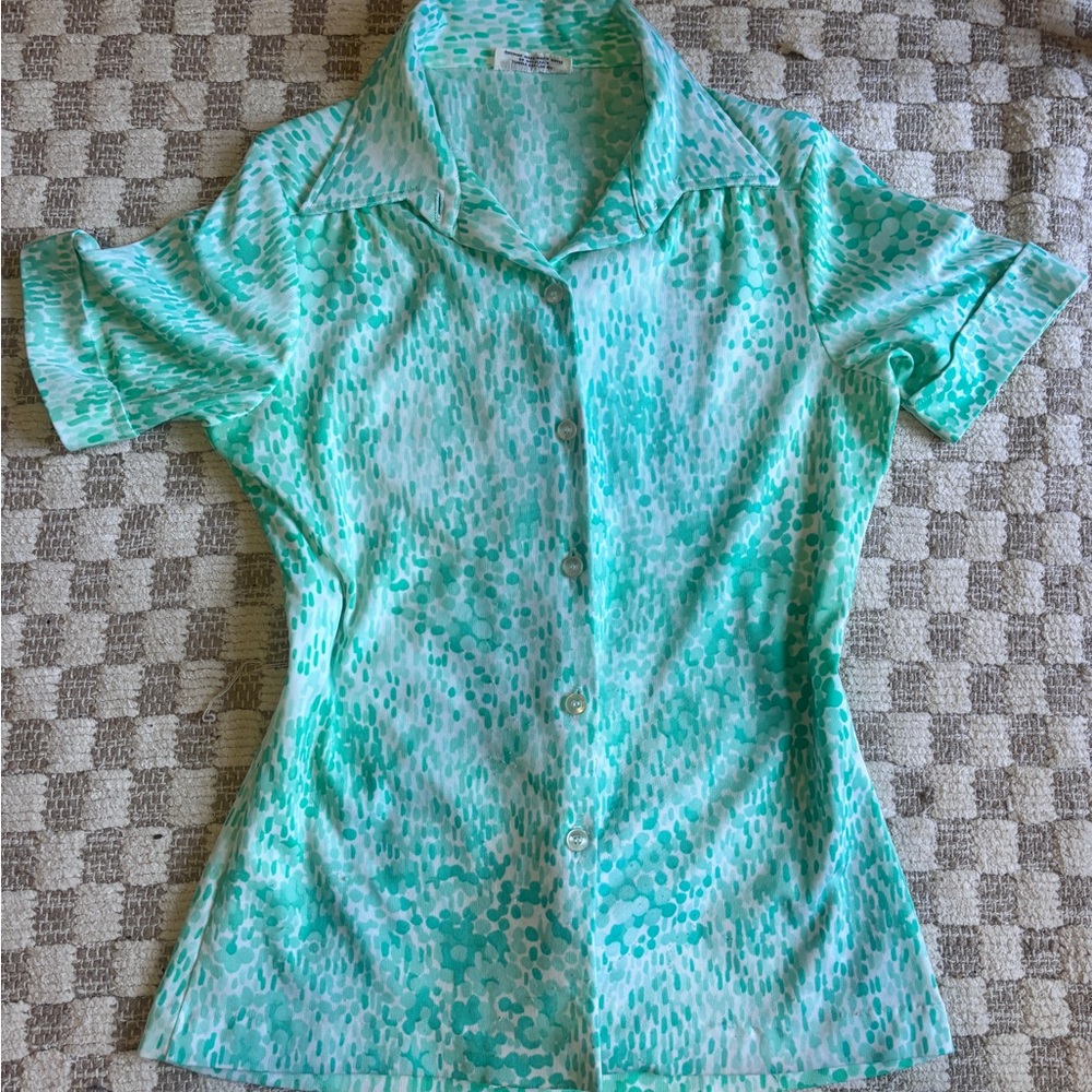 Alfred Dunner Vintage Abstract Print Blouse Size 10